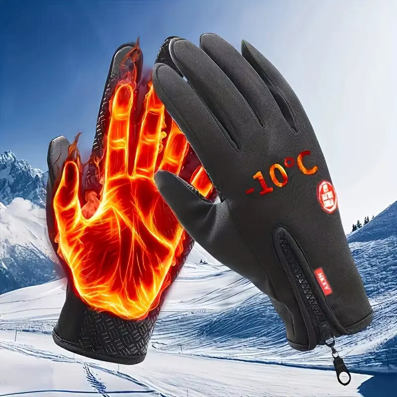 Warm Anti-Slip Cycling Gloves for Men and Women Touch Screen Compatible Autumn Winter Outdoor Sports Skiing Fishing Gloves